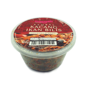 Maklijah, Sambal Kacang Ikan Bilis Crunchy & Spicy, 200g